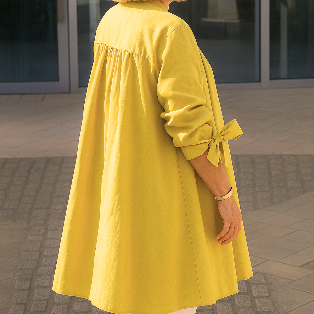Élise – Blouse à Manches Nœud – Élégante et Fluide