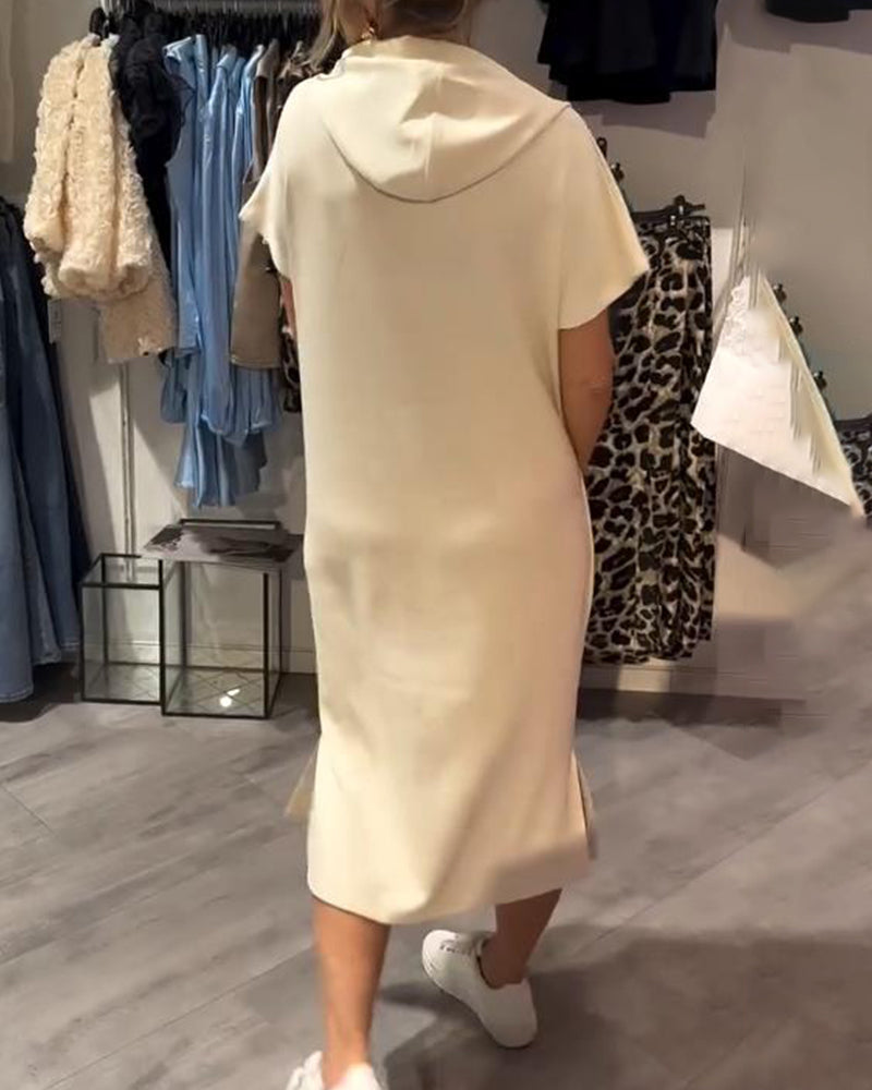 Kéria – Robe Décontractée à Capuche – Cordon de Serrage et Poches Utiles