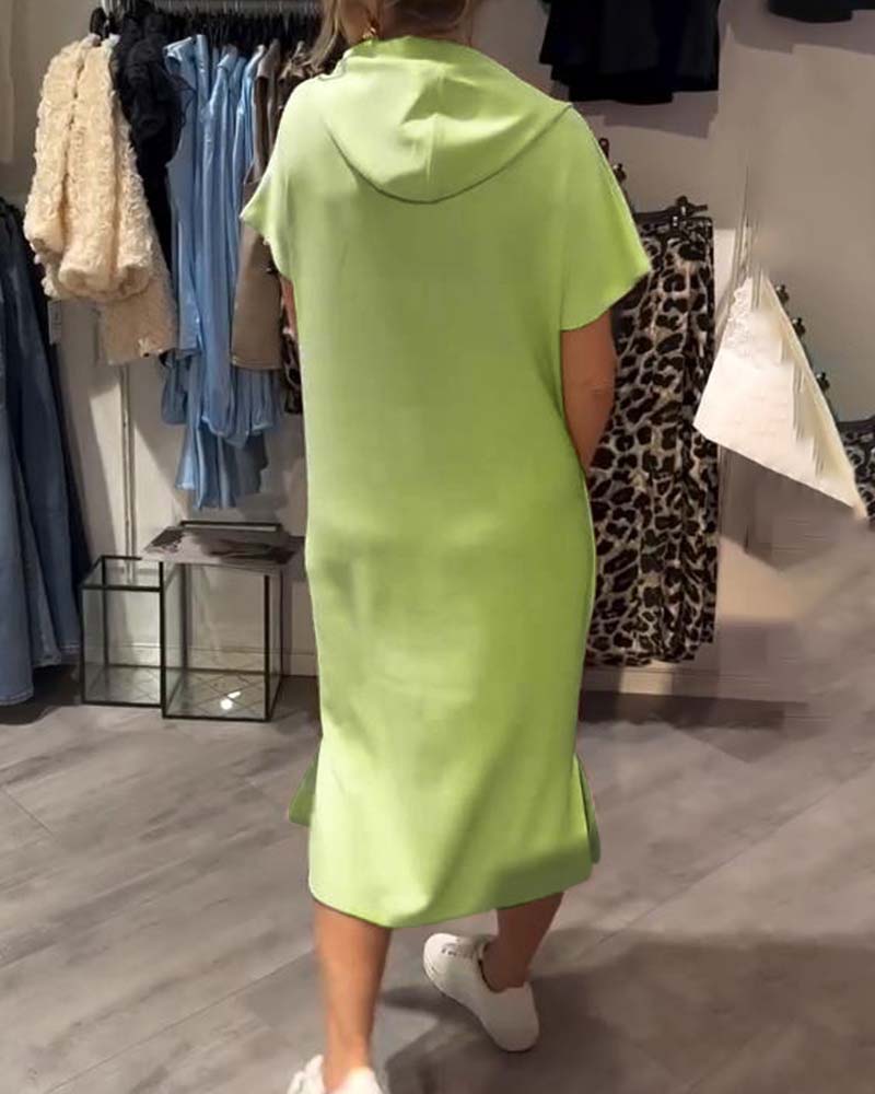 Kéria – Robe Décontractée à Capuche – Cordon de Serrage et Poches Utiles