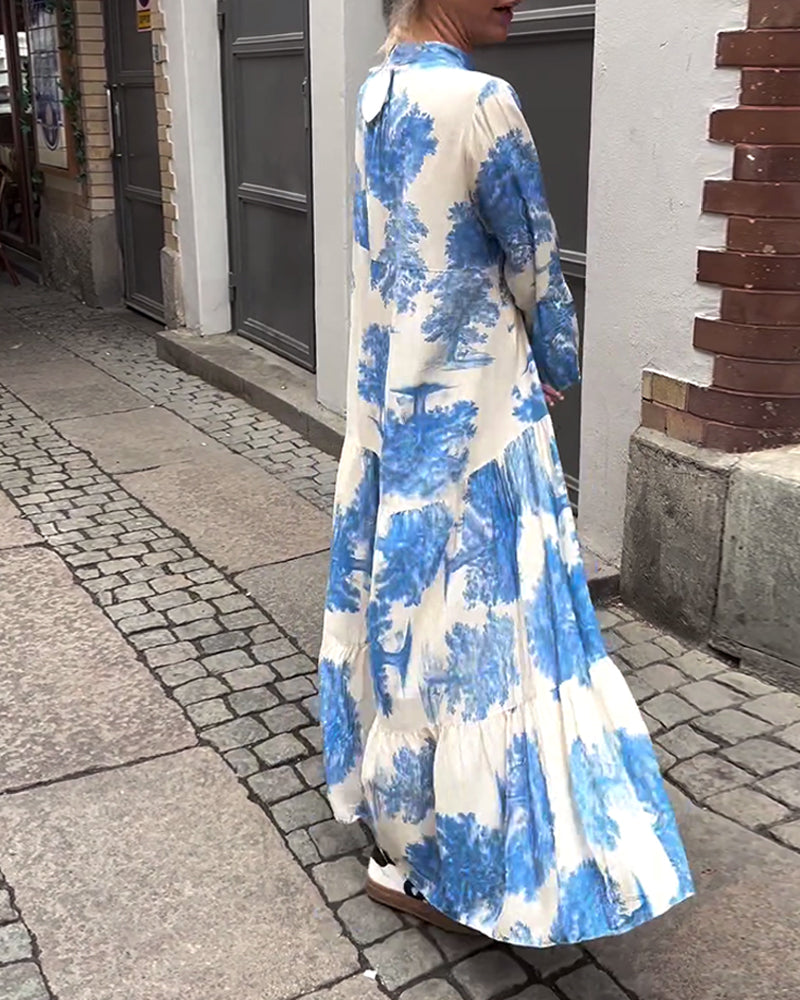 Aya – Robe Patchwork Bohème à Manches Évasées