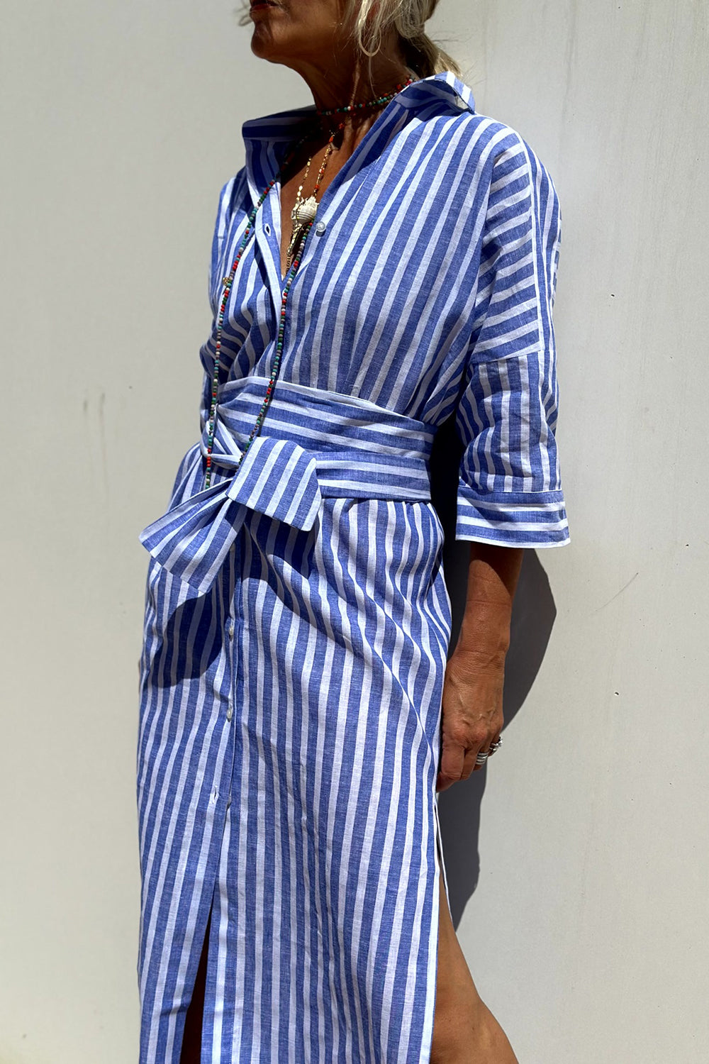 Liora – Robe-Chemise Élégante à Rayures
